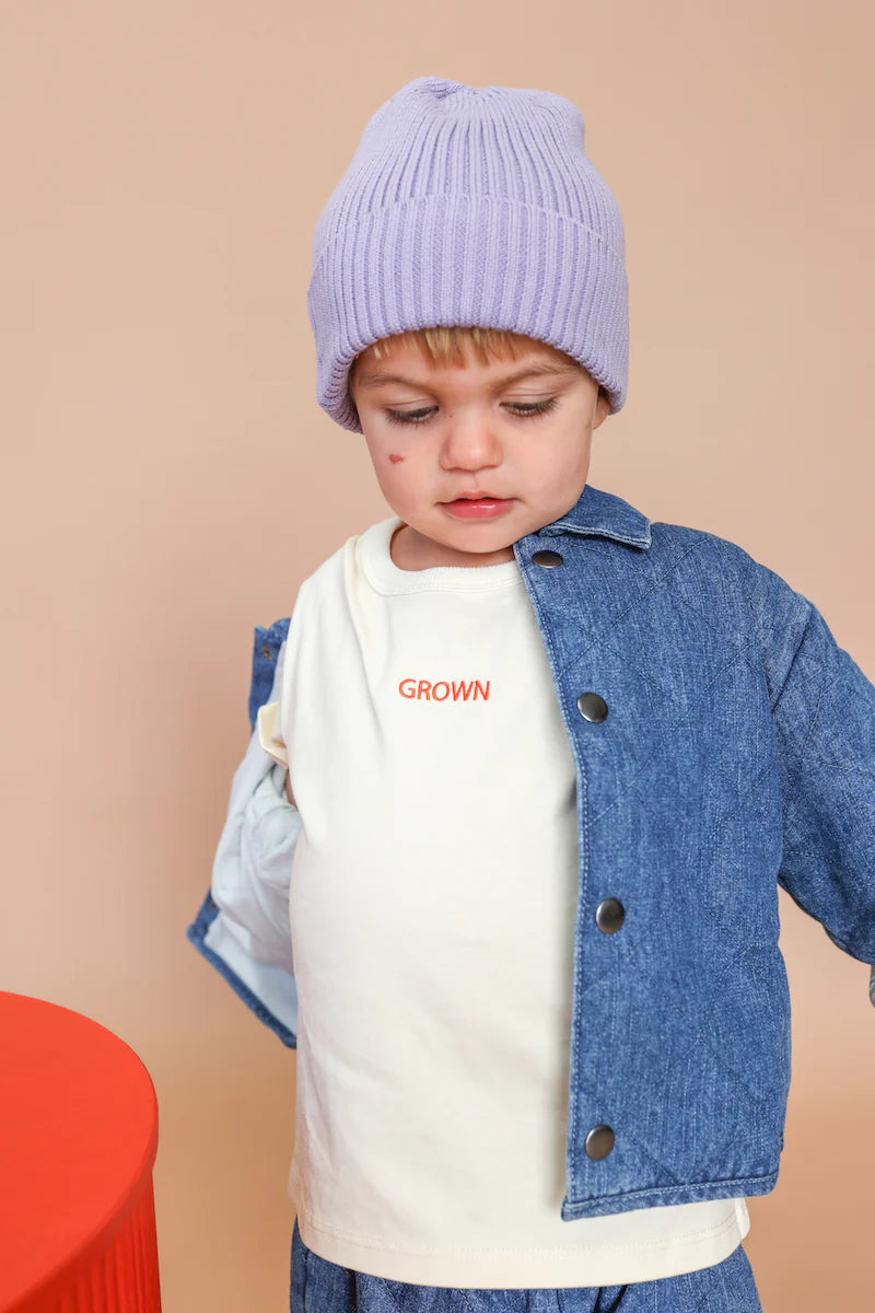 KNITTED PIXIE BEANIE - IRIS