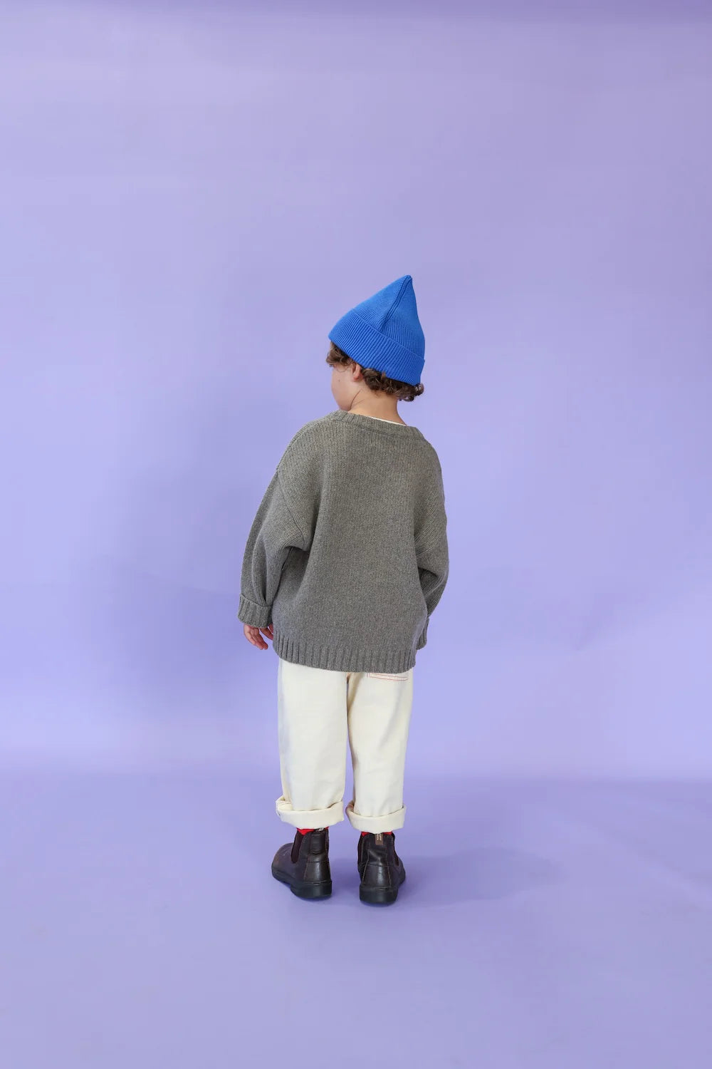 Organic Ribbed Super Pixie Beanie - Sea