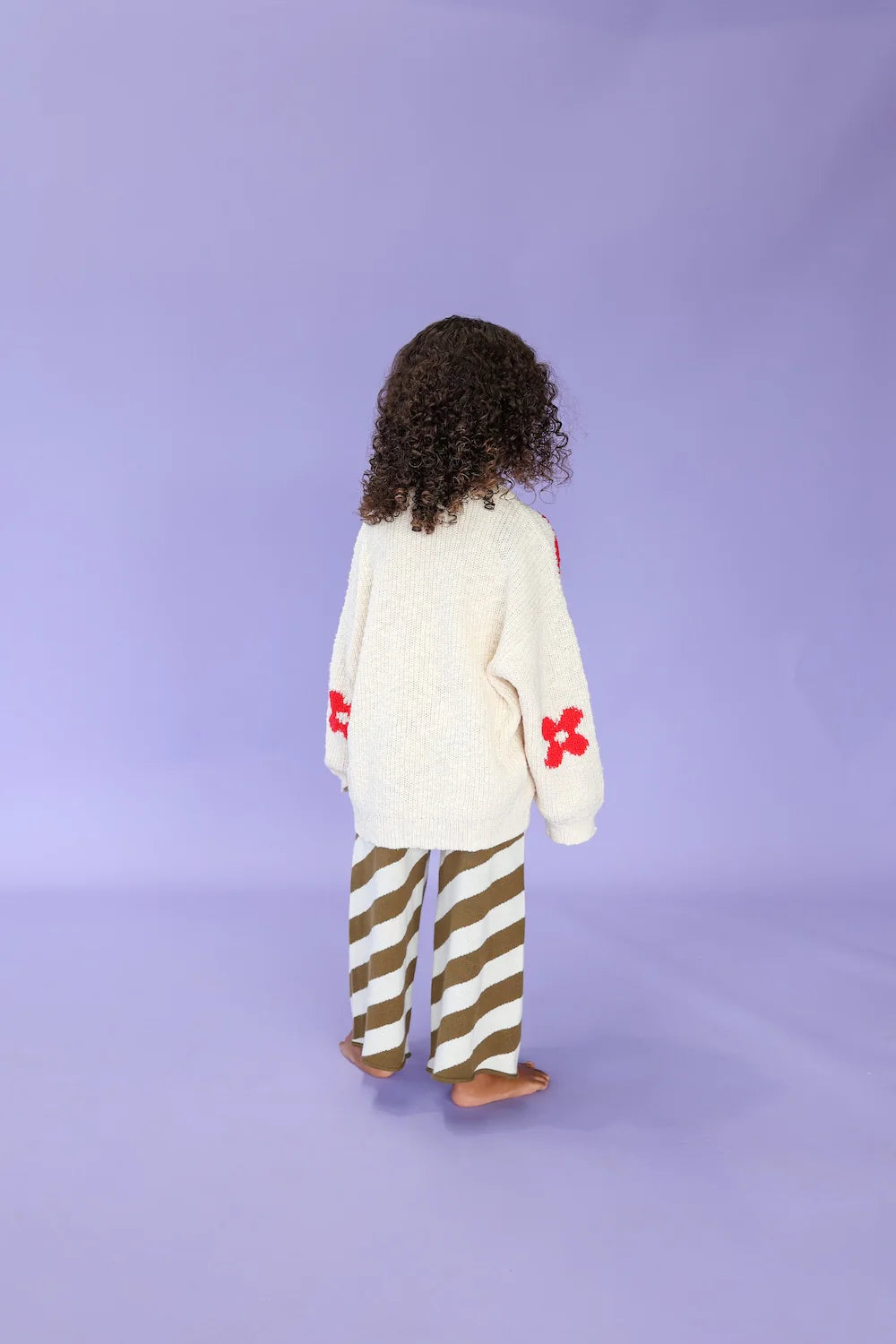 Knitted Posy Pull Over - Milk