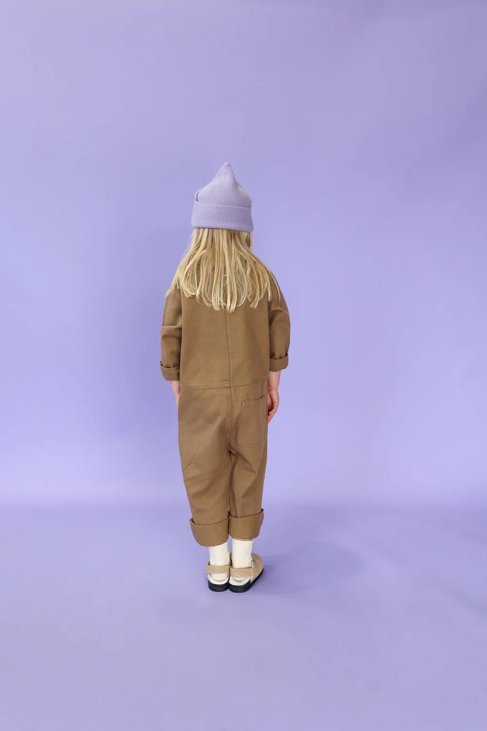 Organic Ribbed Super Pixie Beanie - Mauve