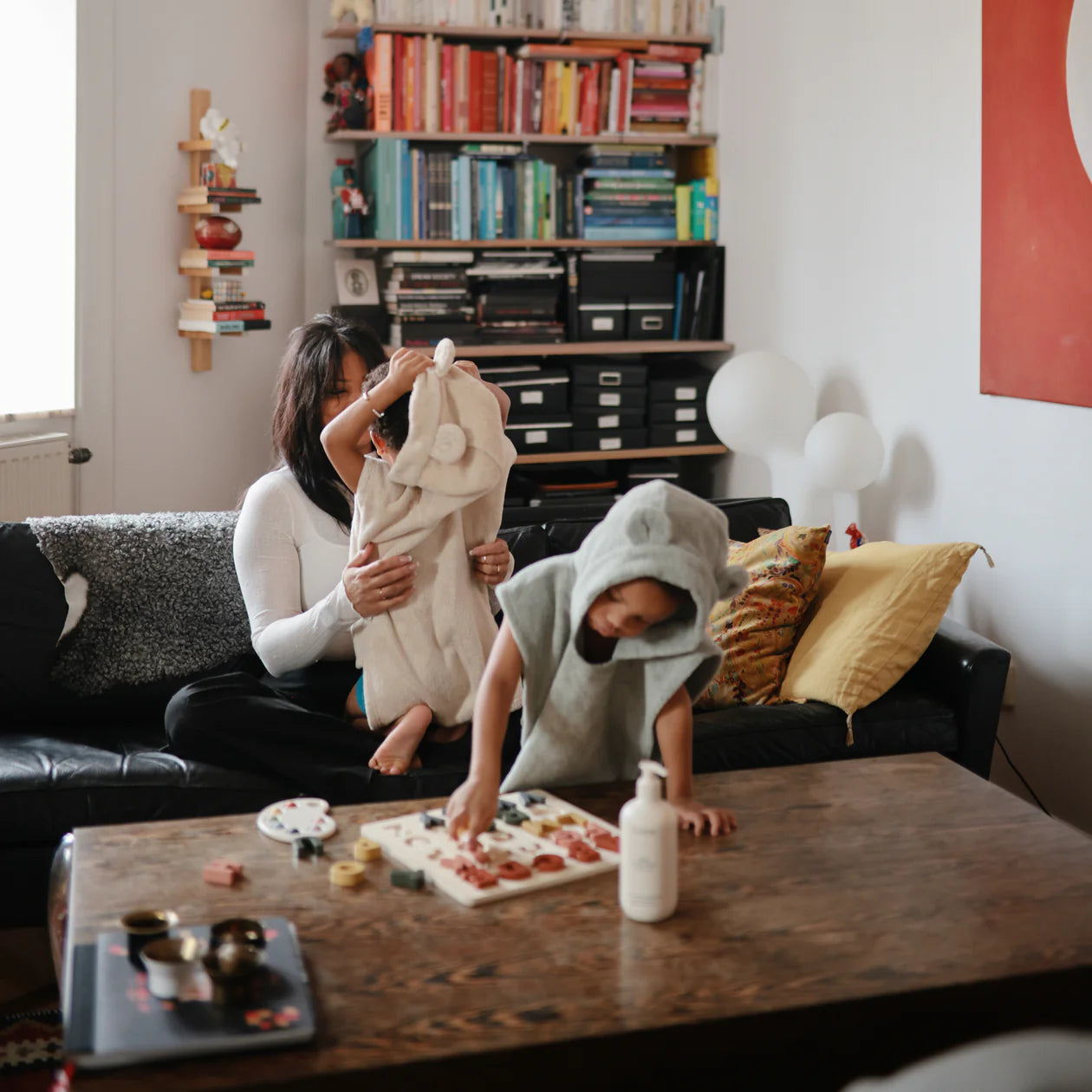 Bear Poncho Towel - Moss