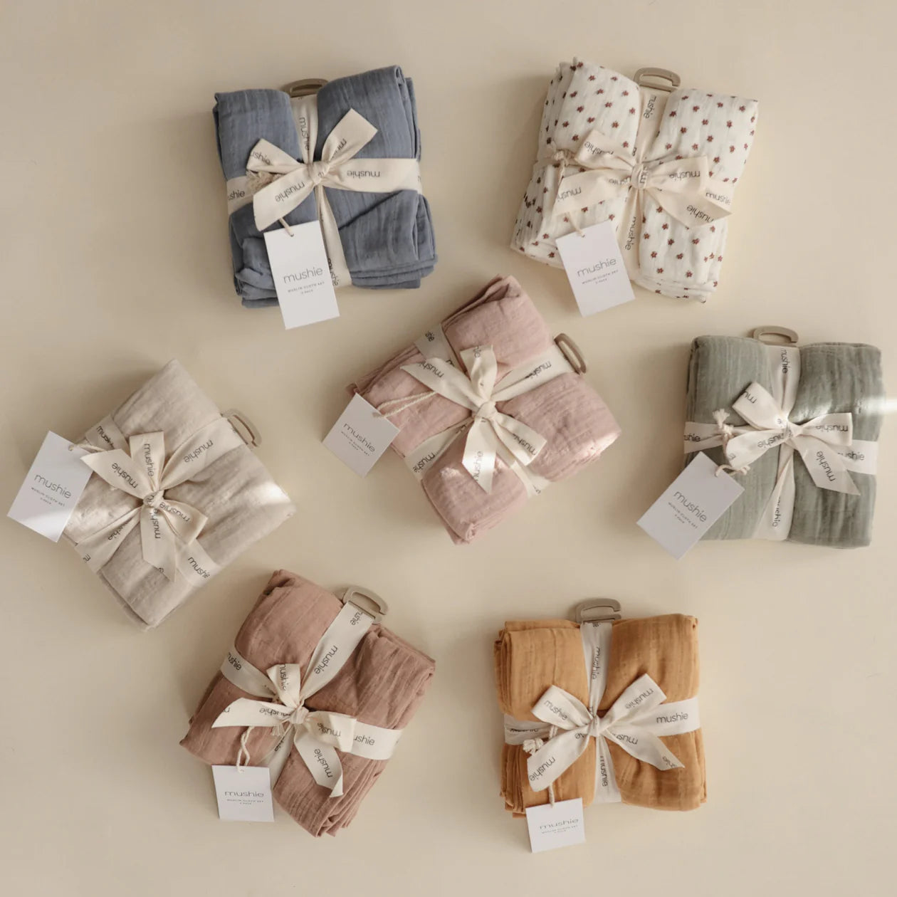 Organic Cotton Muslin Cloths 3-Pack - Flowers