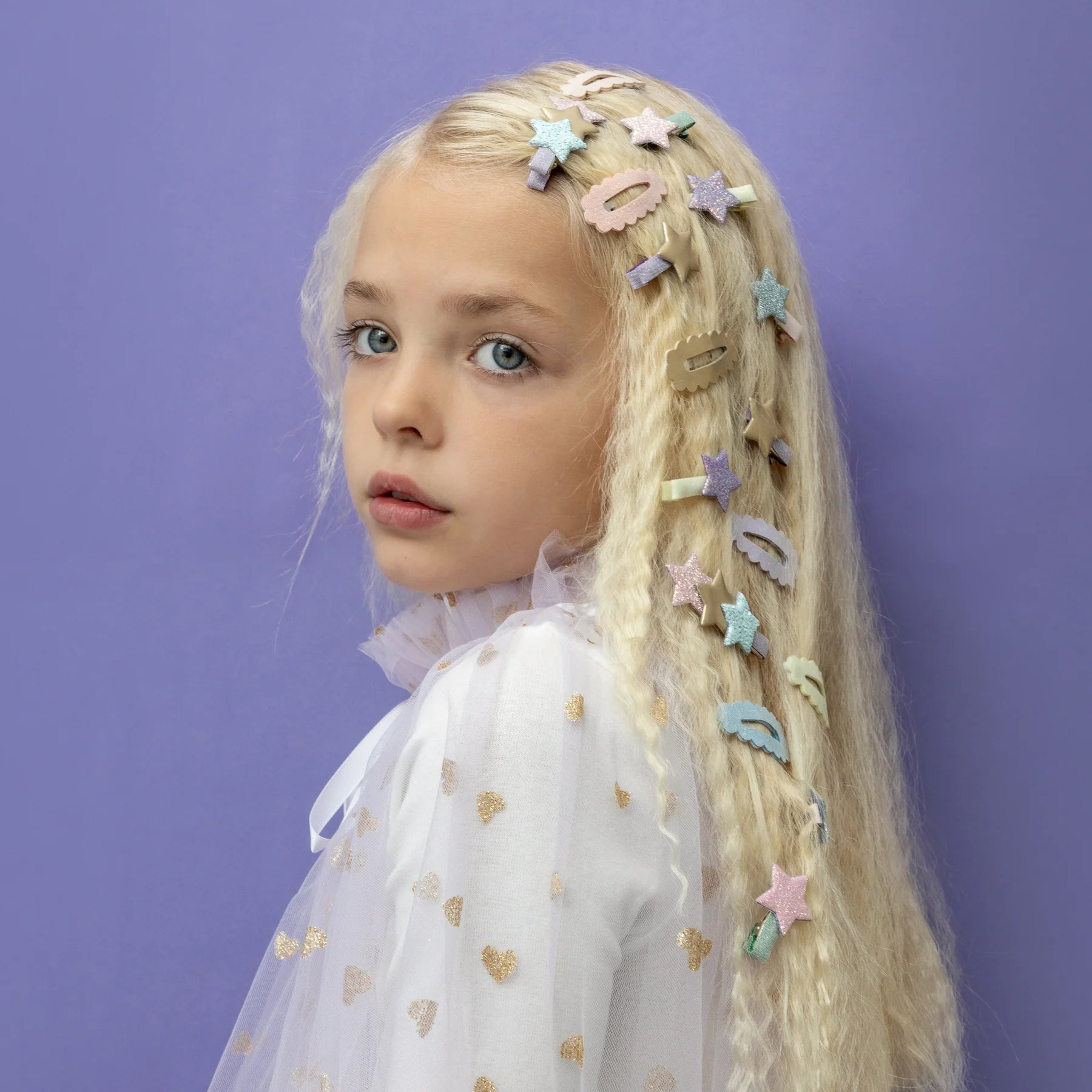 Scalloped Sparkle Mini Clic Clacs - Bright Multi