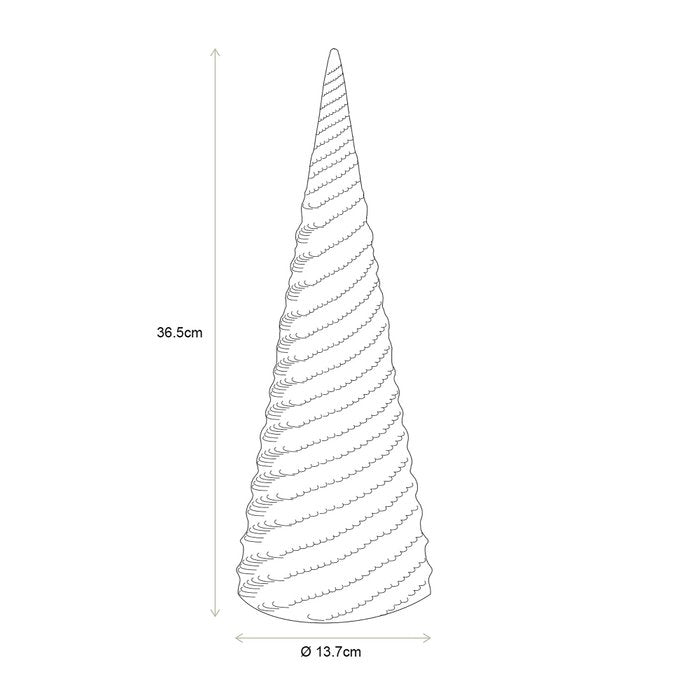 Porcelain Christmas Tree Sculpture - Swirl