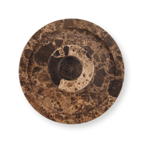 Candle Holder Marble Brown 10.2x7.9cm