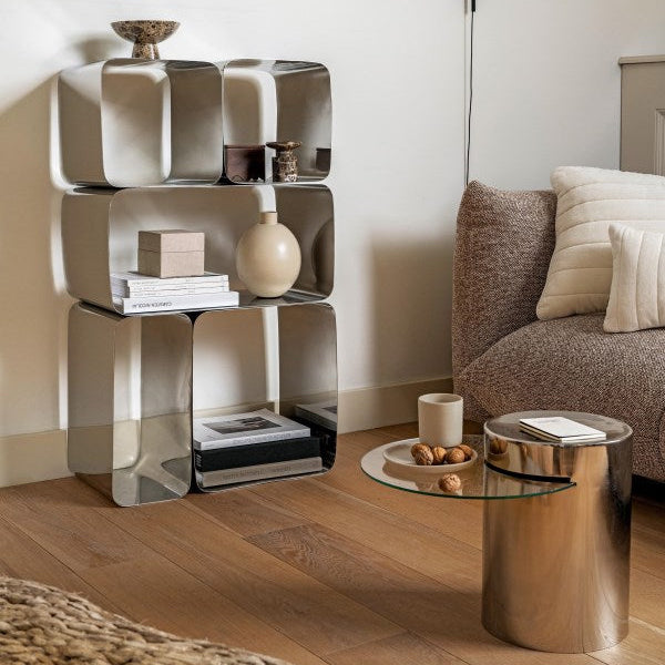 Candle Holder Marble Brown 9x10cm