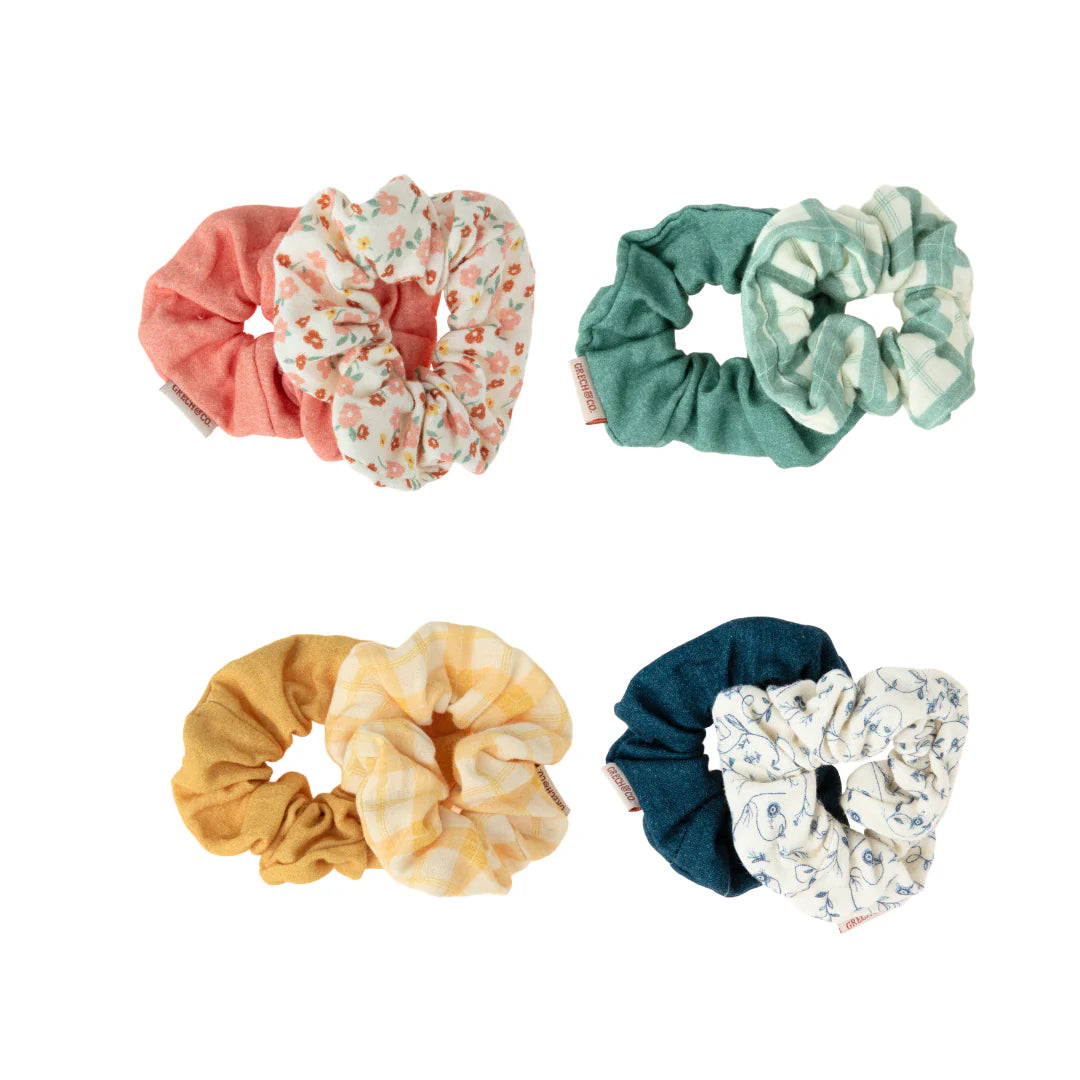 Hair Scrunchies - Sunset Meadow - Set of 2
