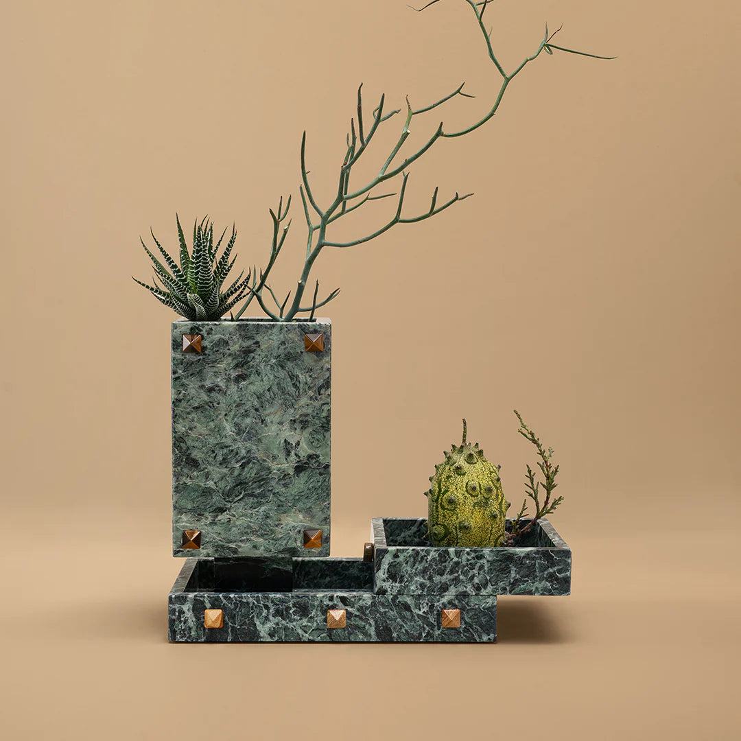 Forma Square Tray - Verde Alpi Marble