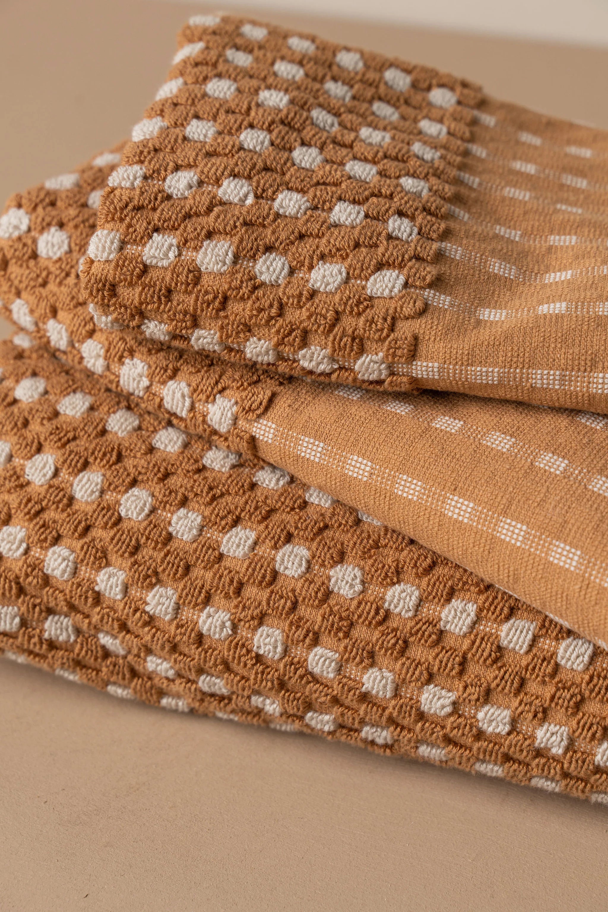 Chickpea Hand Towel - Terracotta/Stone