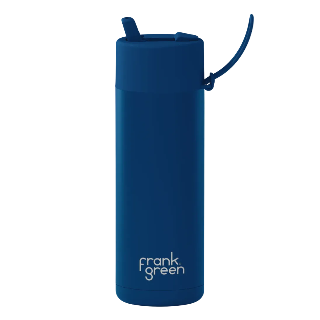 Ceramic Reusable 20oz/595ml Bottle with Straw Lid - Deep Ocean