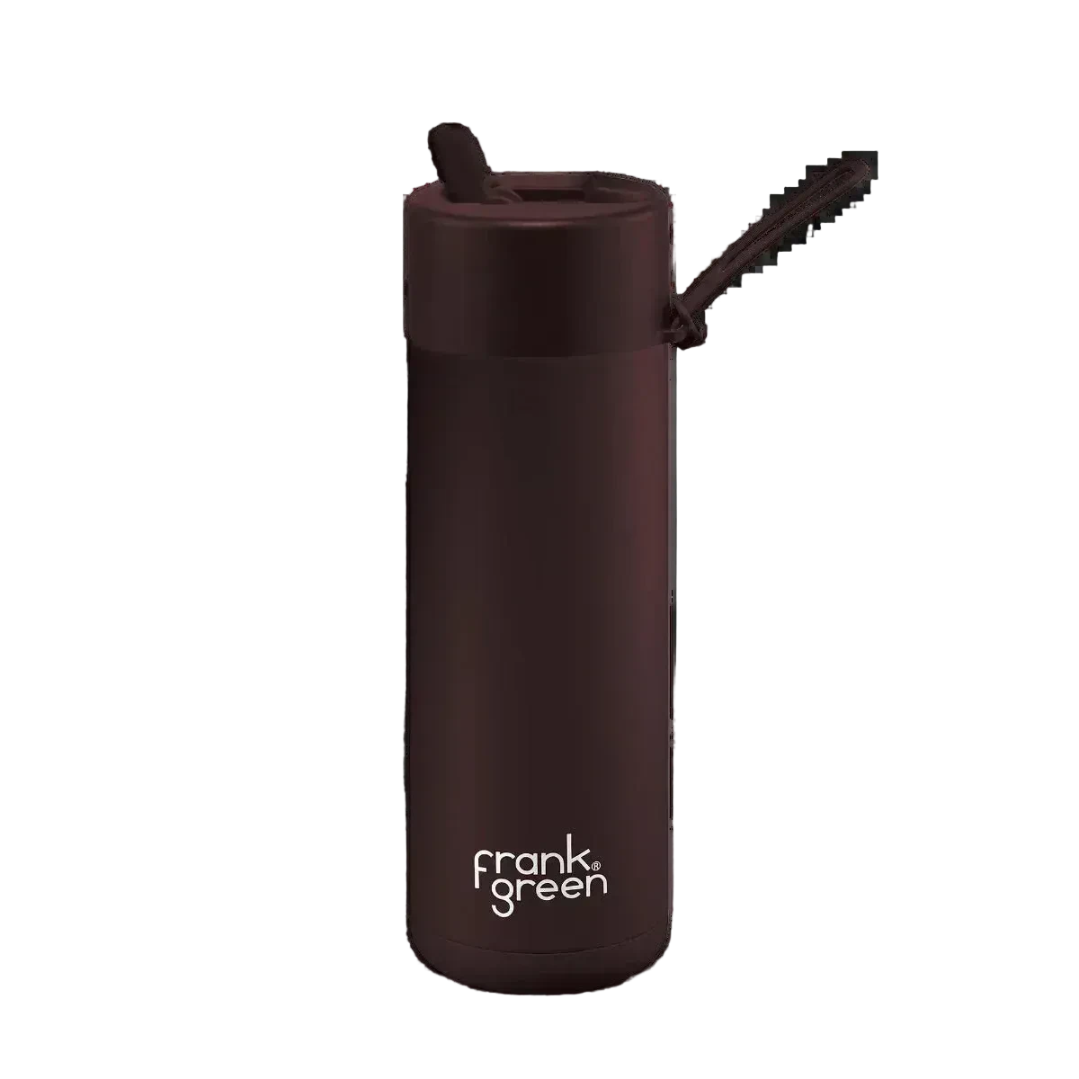 Ceramic Reusable 20oz/595ml Bottle with Flip Straw Lid - Chocolate