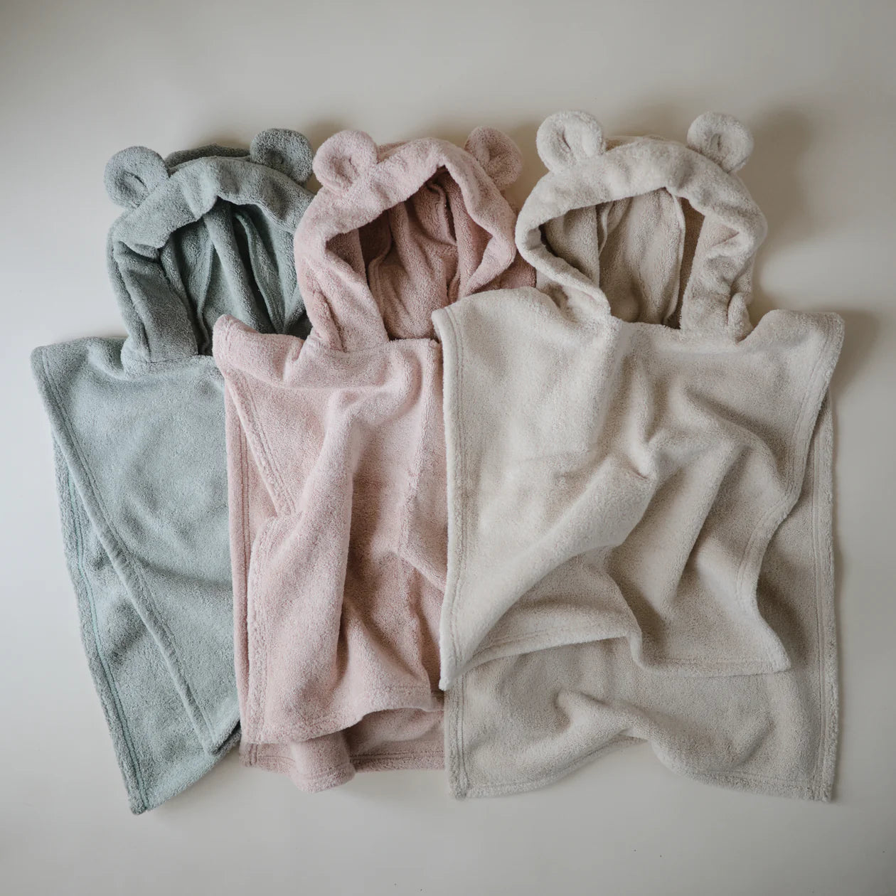 Bear Poncho Towel - Blush