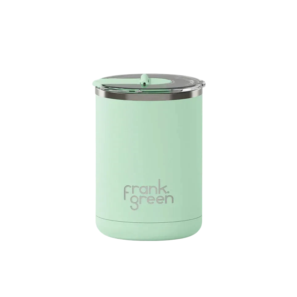 Ceramic Coffee Cup 12oz/355ml with Hinged Lid - Mint Gelato