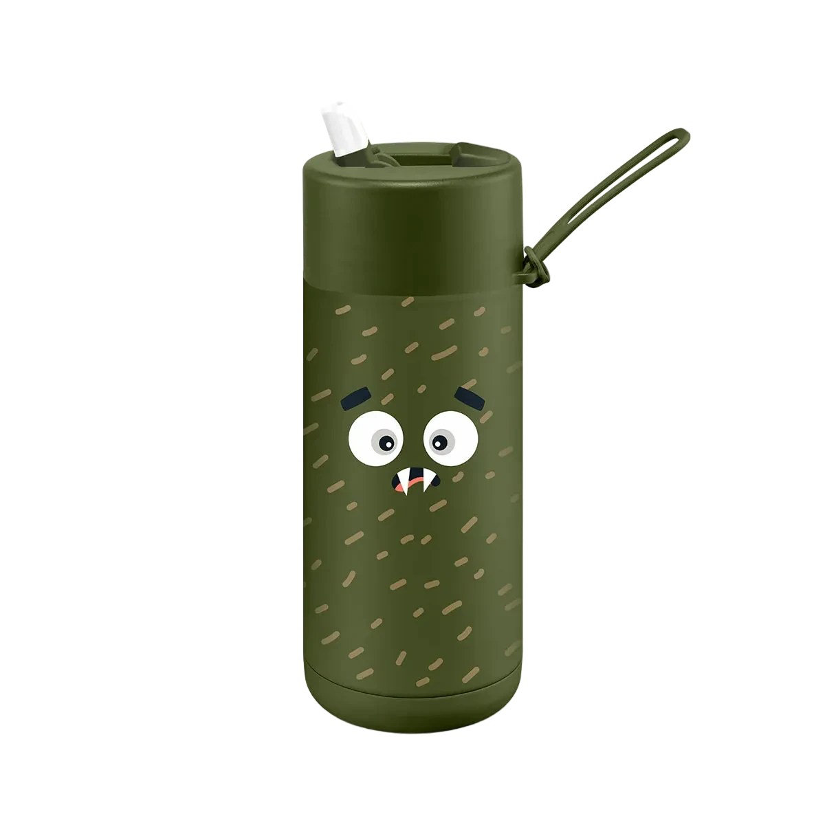 Franksters 16oz/475ml Flip Lid Drink Bottle - Khaki Scout