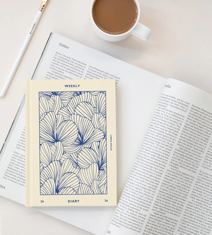 WEEKLY DIARY 2026 | PRUSSIAN BLUE FLORA