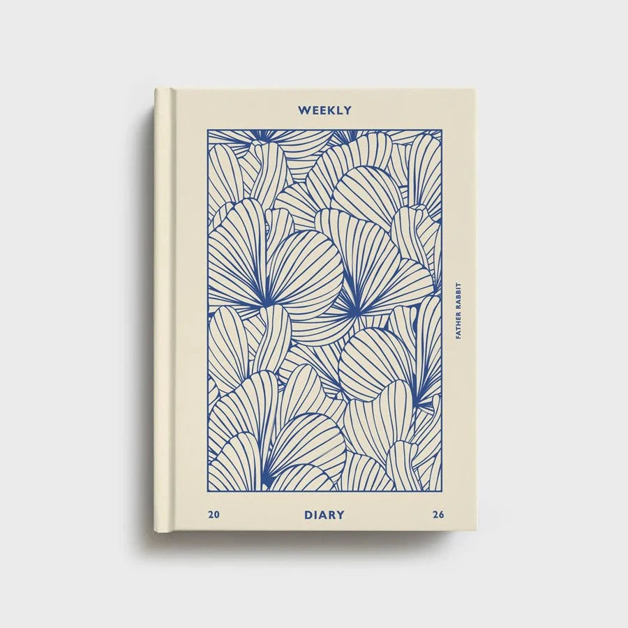 WEEKLY DIARY 2026 | PRUSSIAN BLUE FLORA
