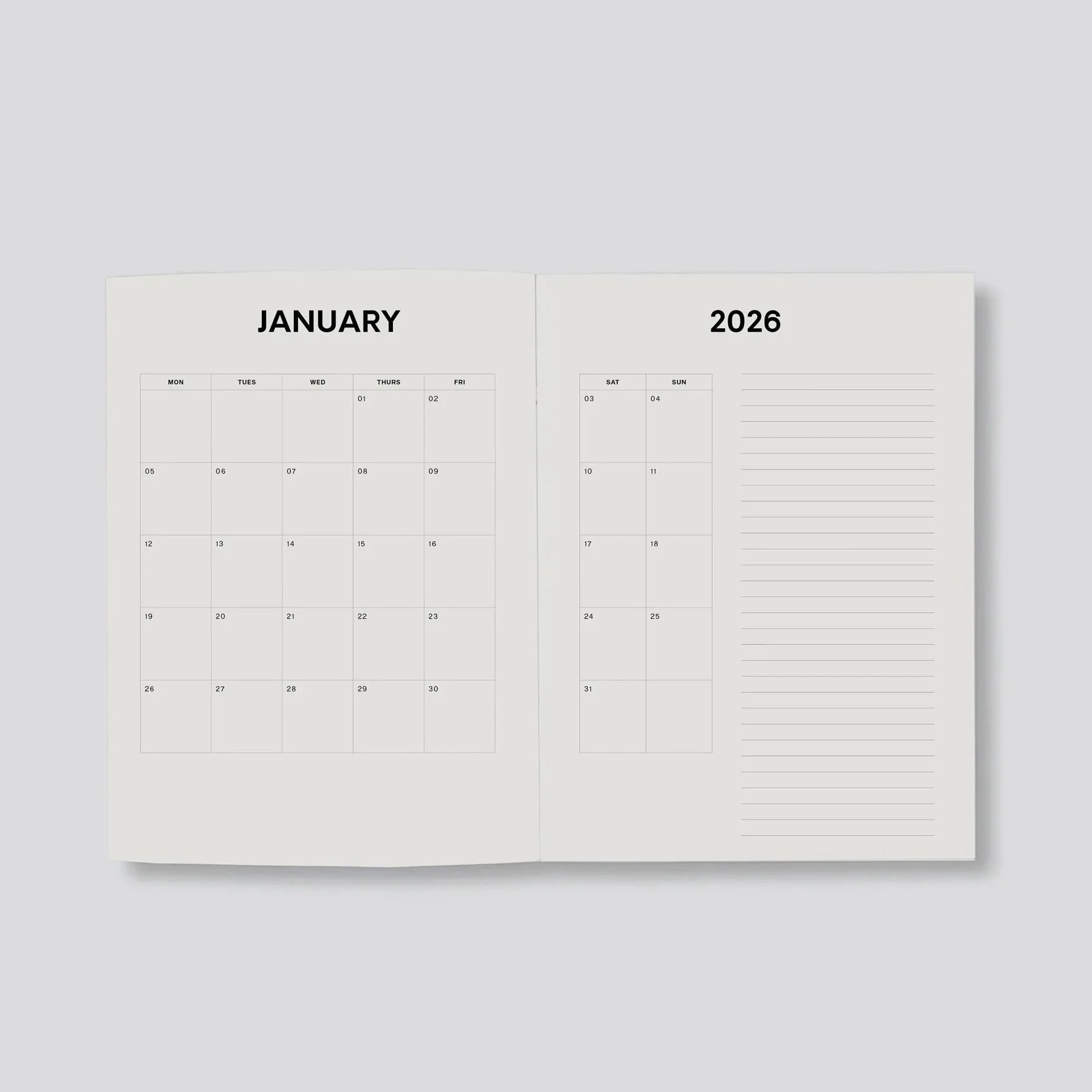 WEEKLY DIARY 2026 | PRUSSIAN BLUE FLORA