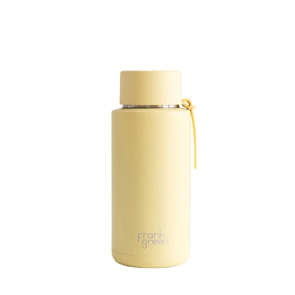 Ceramic Reusable 34oz/1ltr Bottle with Straw Lid - Buttermilk