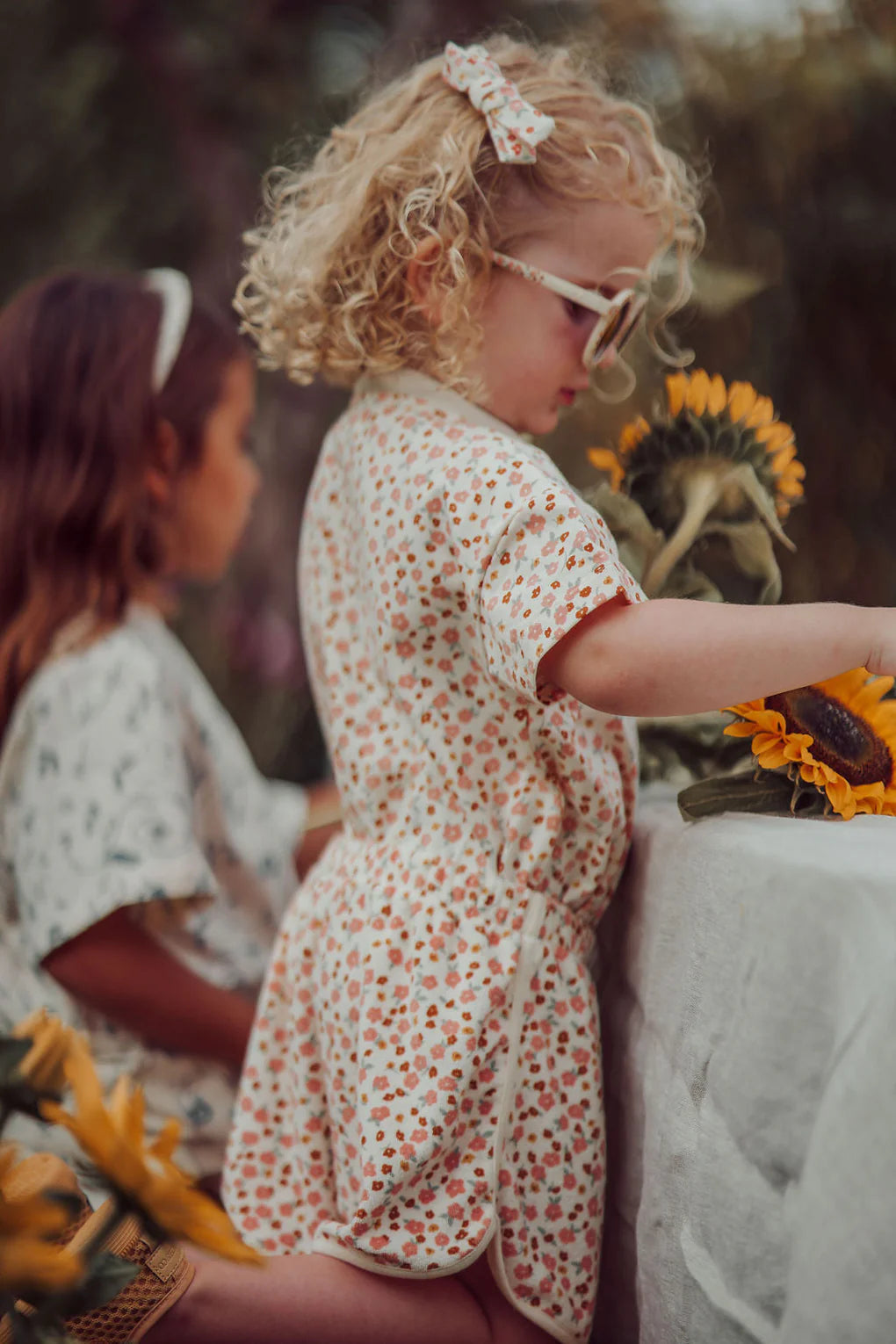 Retro Shorts - Sunset Meadow