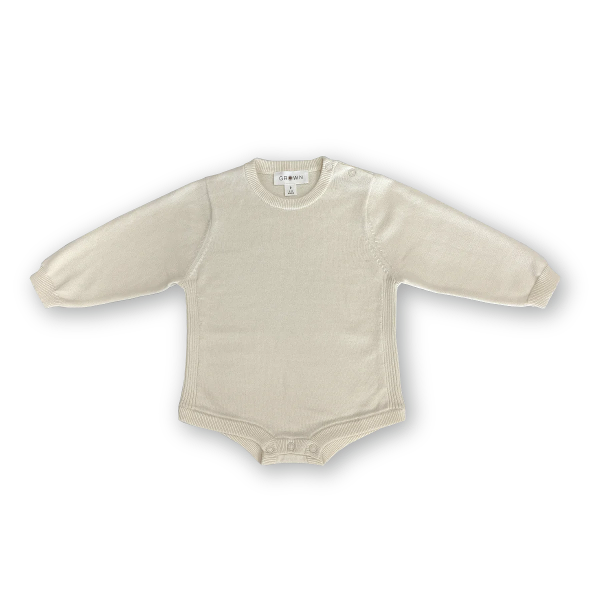 Side Rib Oversized Romper - Milk