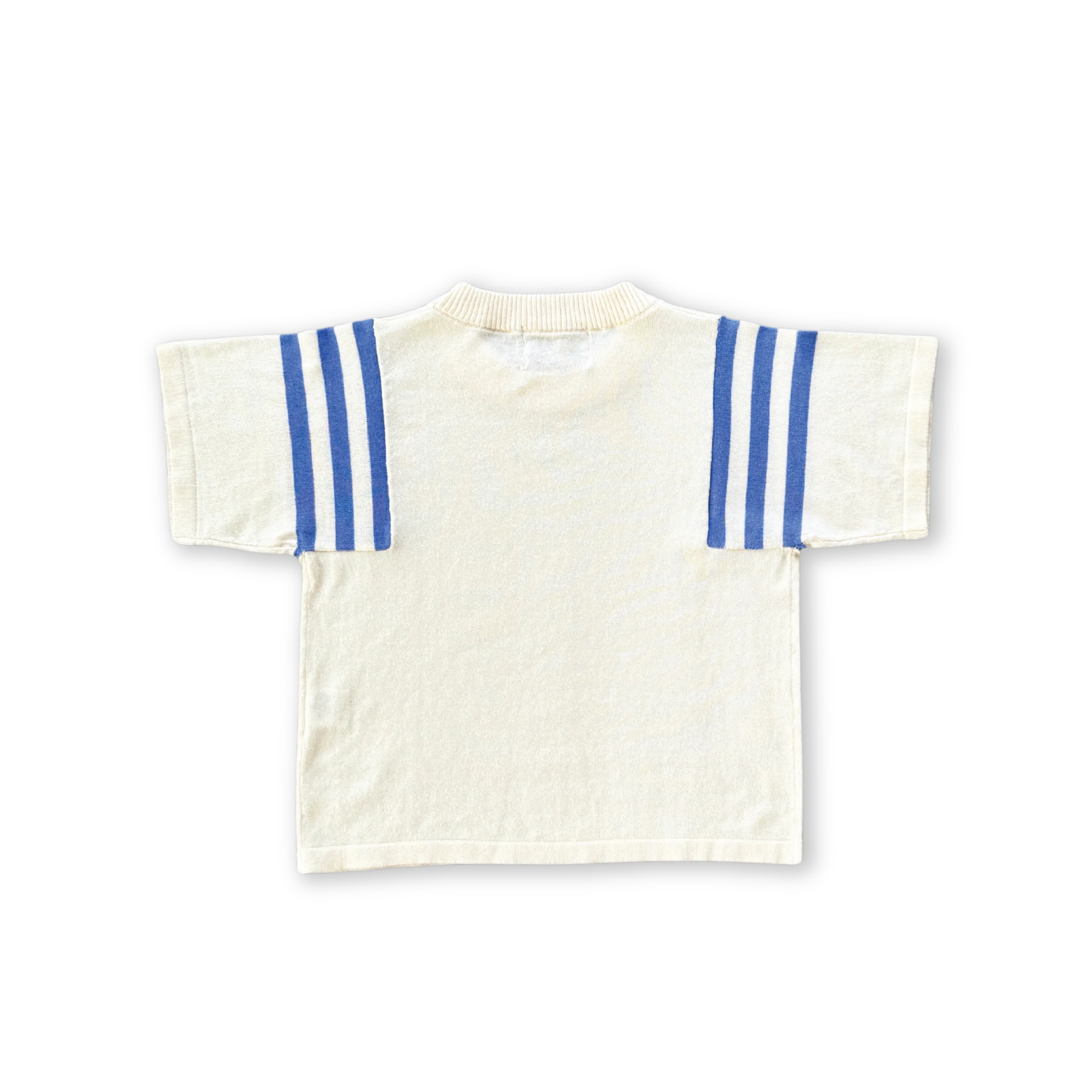 Knitted Stripe Sleeve Tee - Milk