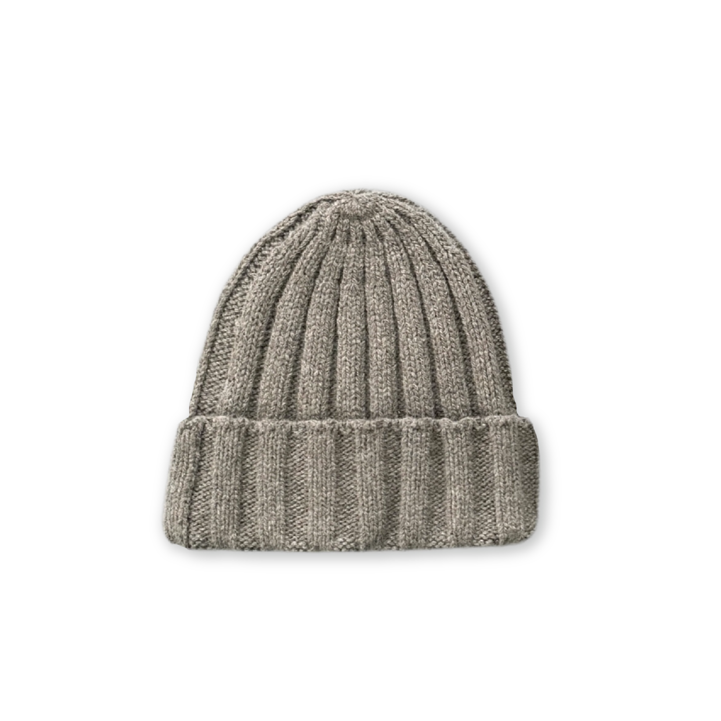 Merino Ribbed Beanie - Grey