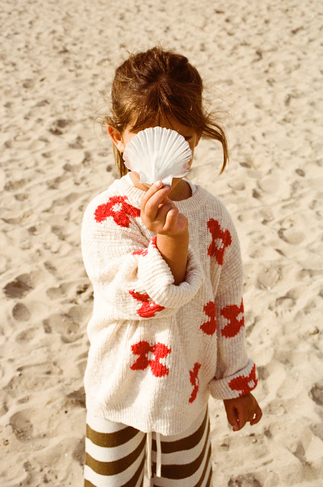 Knitted Posy Pull Over - Milk