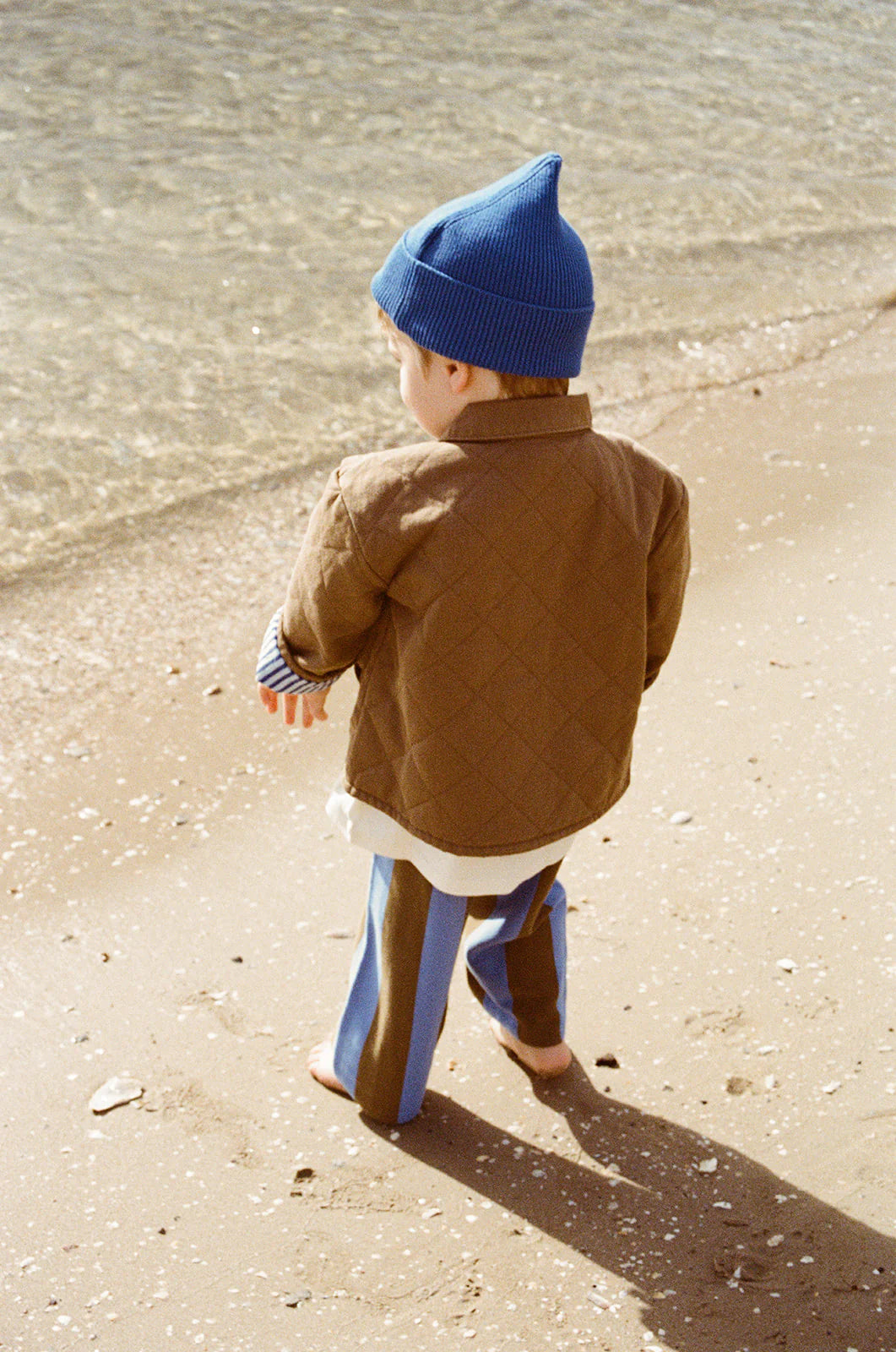 Organic Ribbed Super Pixie Beanie - Sea