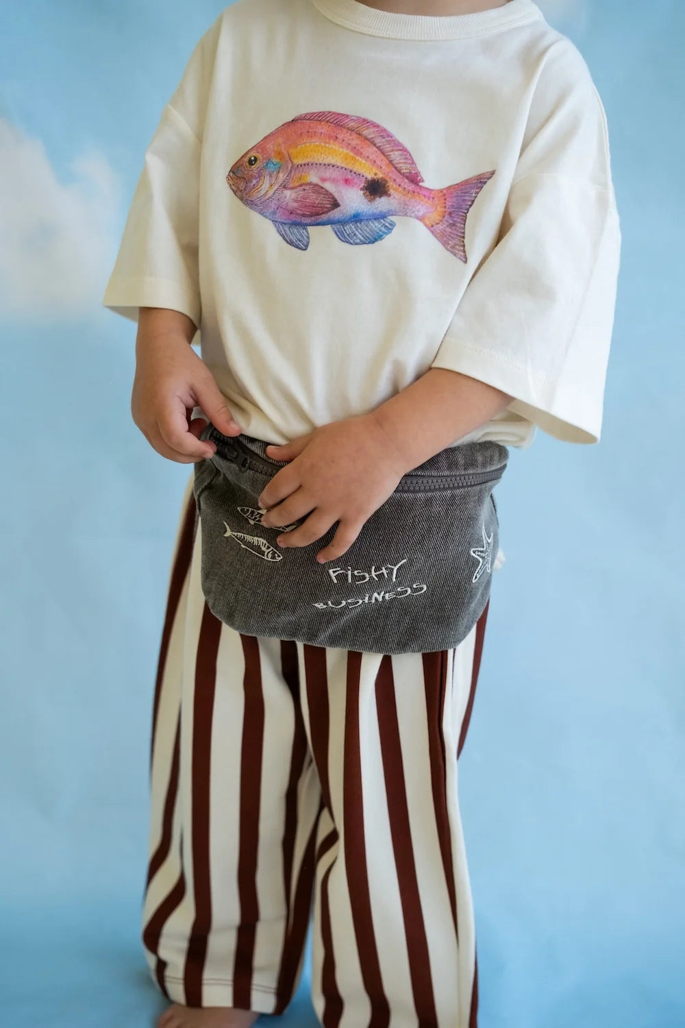 Fishy Business Treasure Bag - Ash