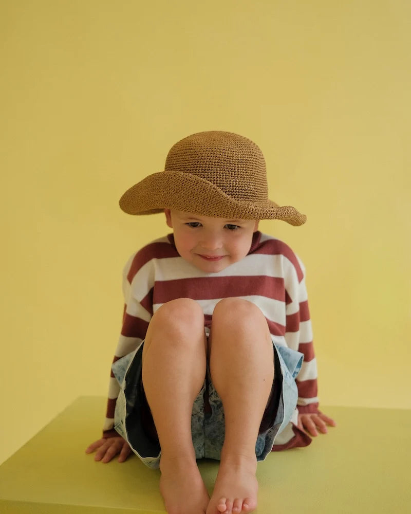 Crochet Adjustable Hat - Natural