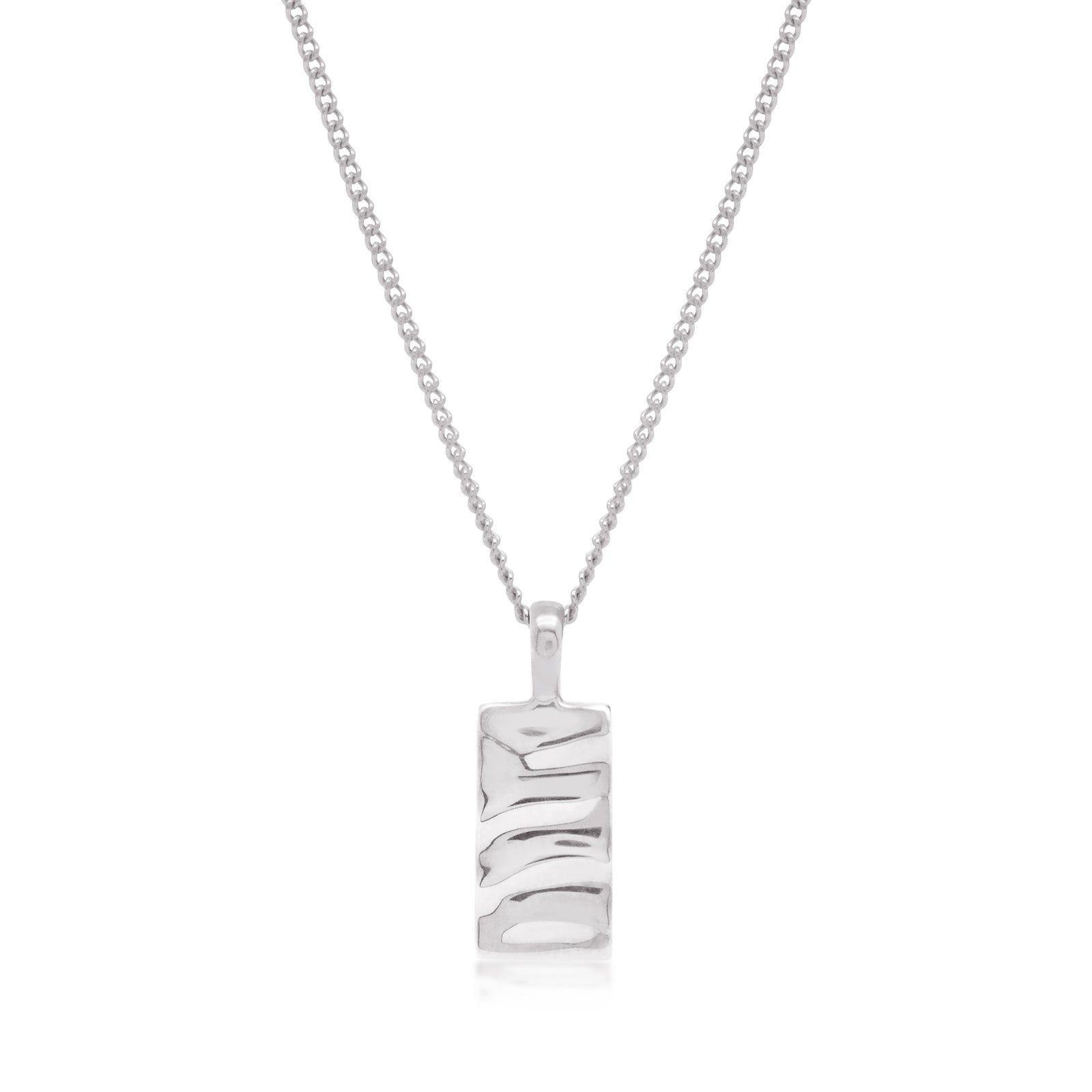 Isla Rectangle Necklace - Silver