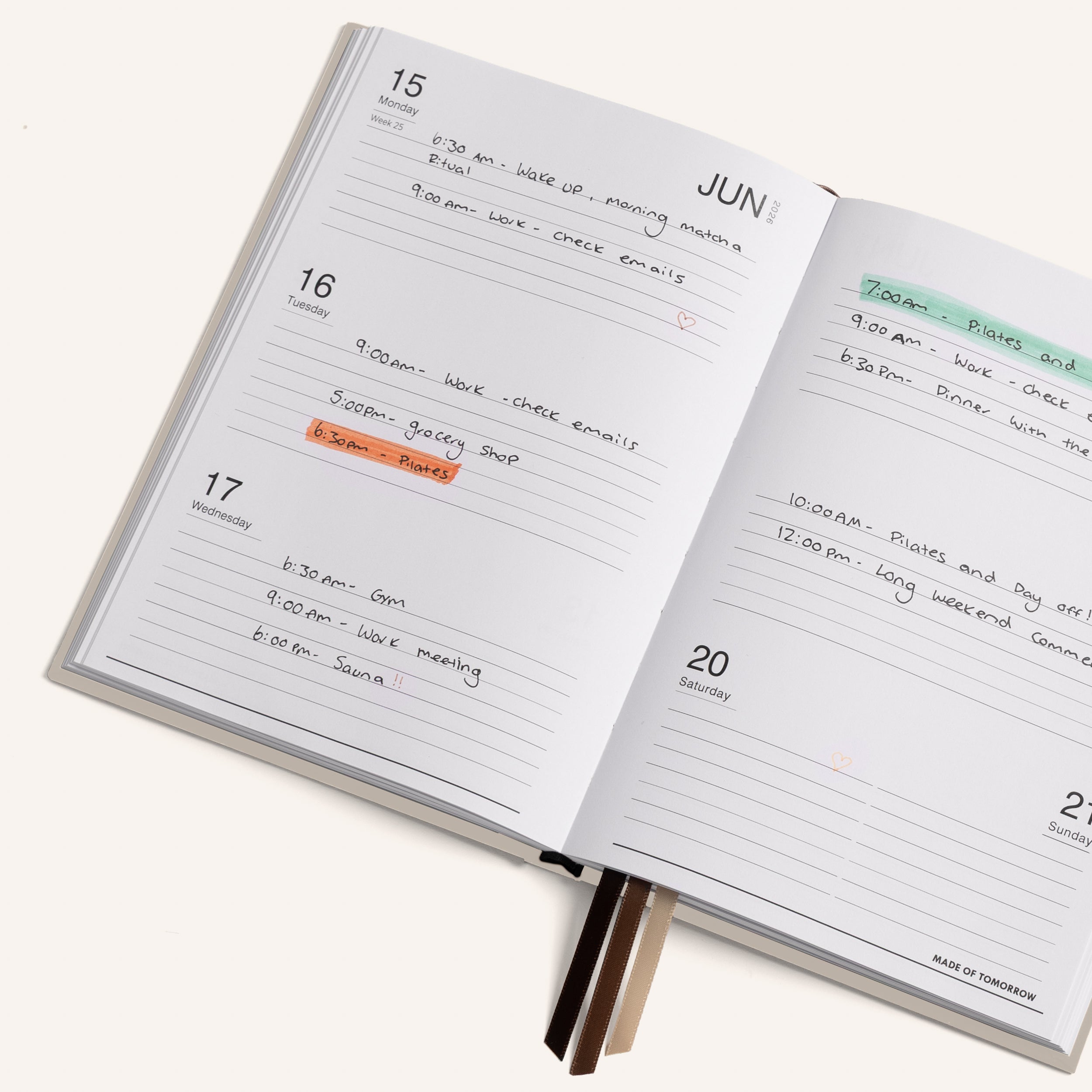 2026 A5 Weekly Diary - Classic Cream