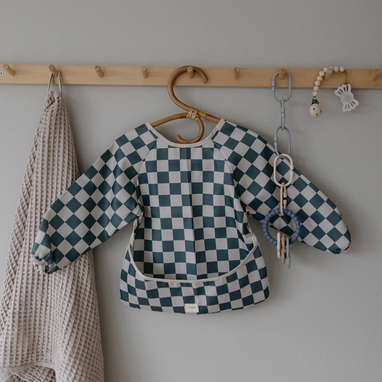 Long Sleeve Bib - Olive Check