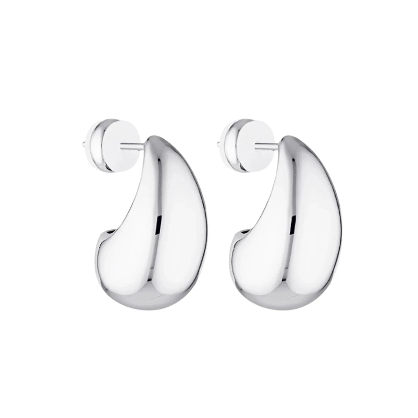 Baby Blob Earrings - White Gold