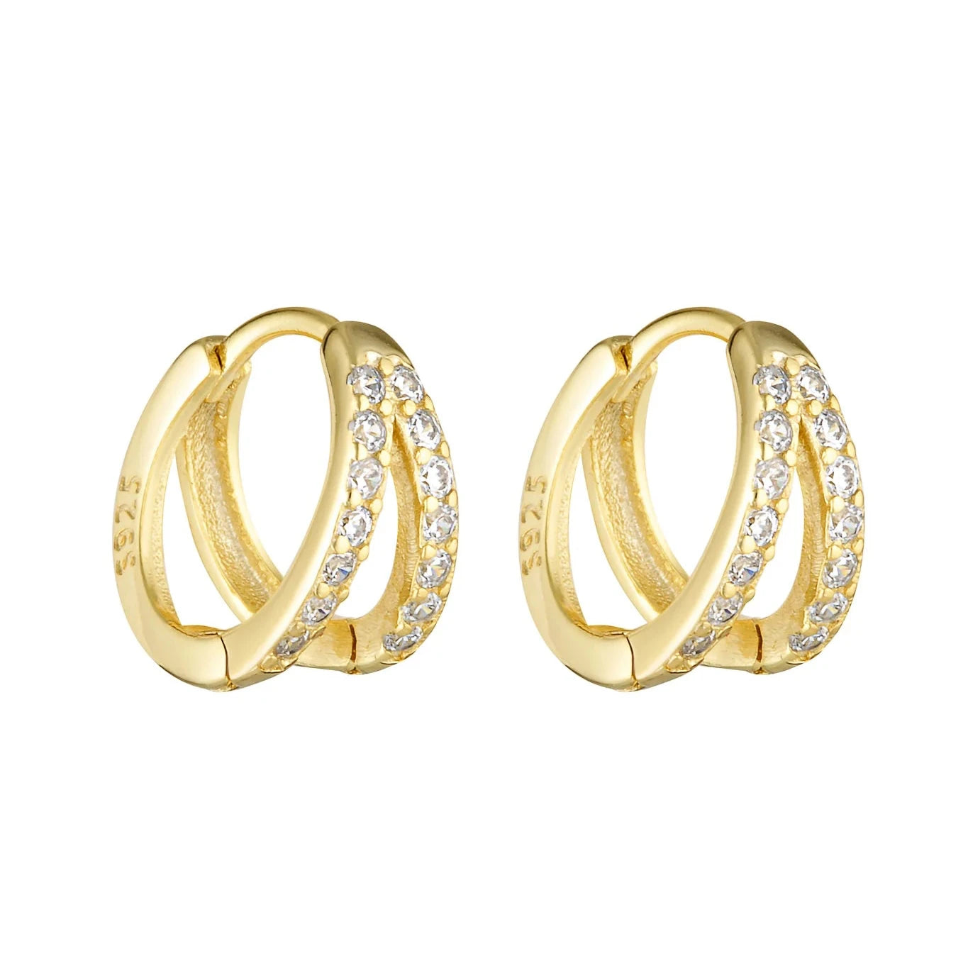 Double Angel Huggies - Gold/Clear