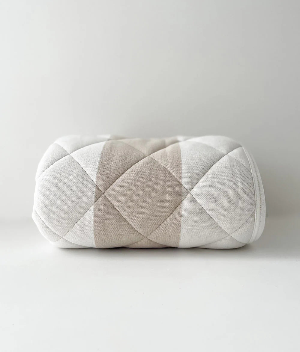 REVERSIBLE QUILT - GREIGE STRIPE