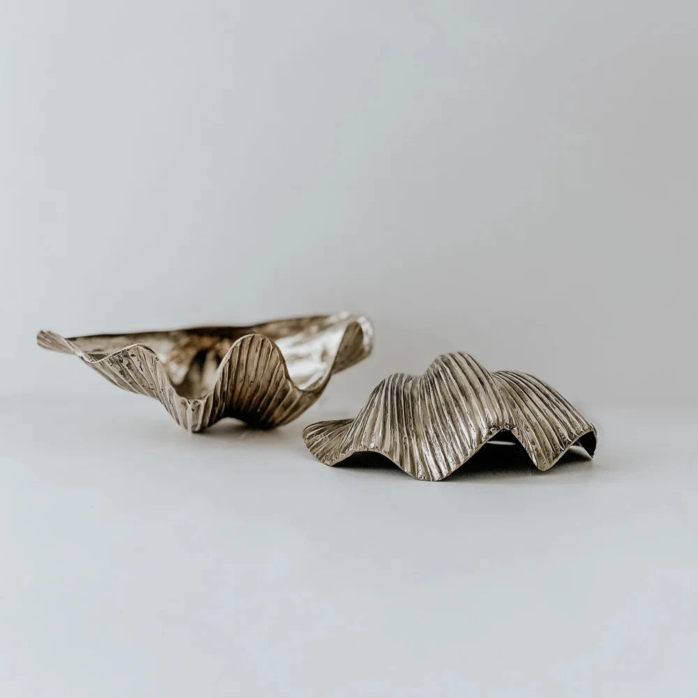 BALINESE BRASS BOWL - CLAM SHELL