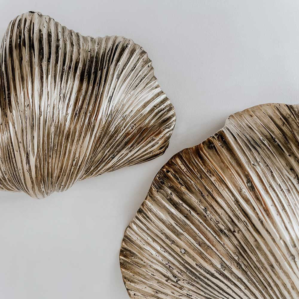 BALINESE BRASS BOWL - CLAM SHELL