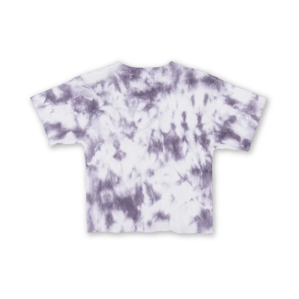 Organic Knitted Tie Dye Rib Tee - Grape