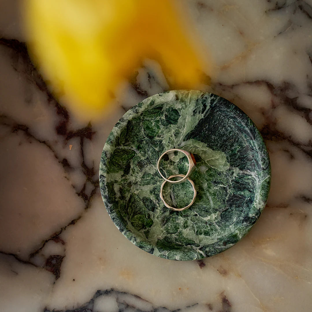 Linea Small Marble Dish - Verdi Alpi Marble