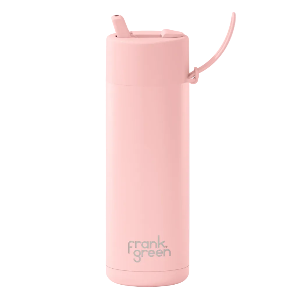 Ceramic Reusable 20oz/595ml Bottle with Straw Lid - Blushed