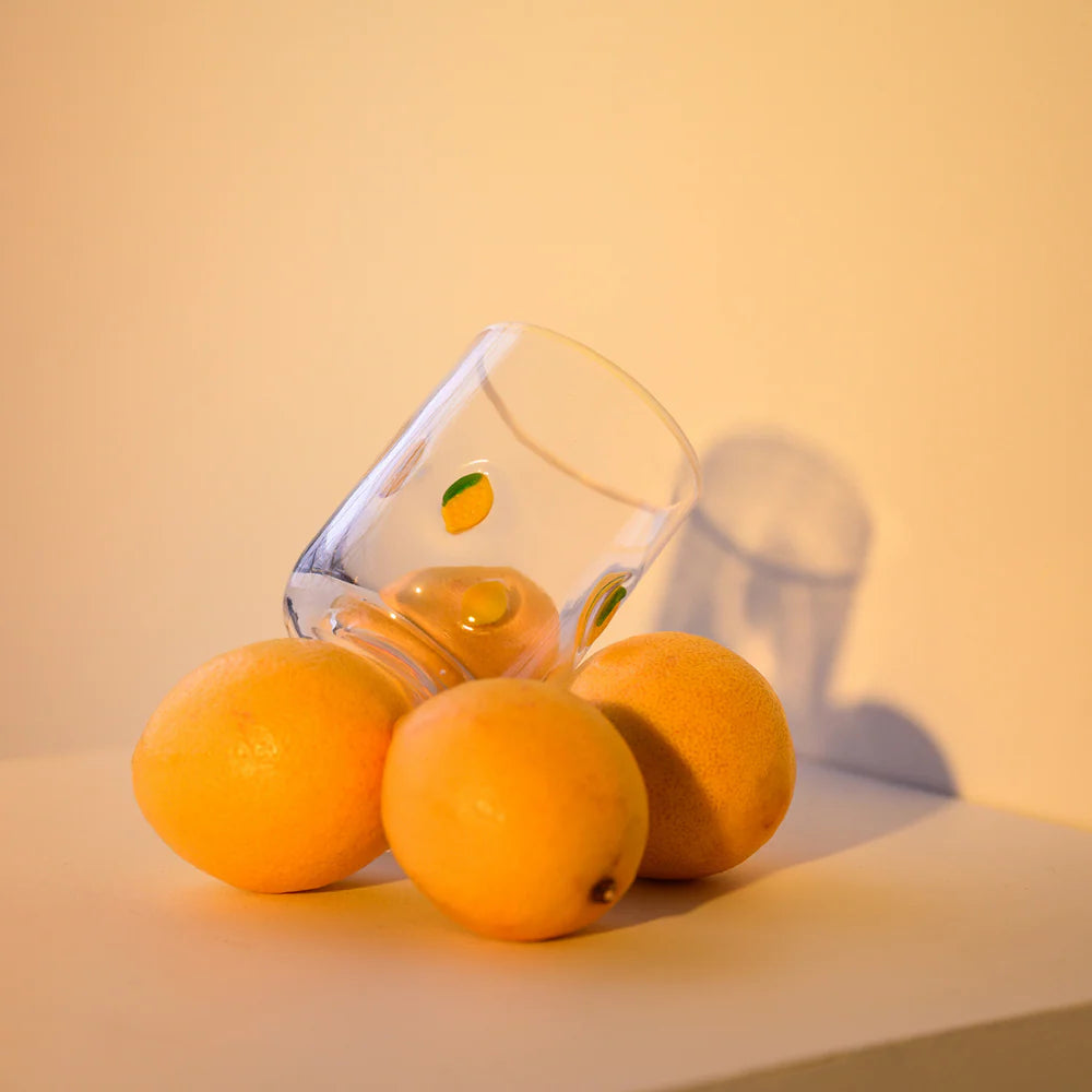 Lemon Icon Glass - Set of 4