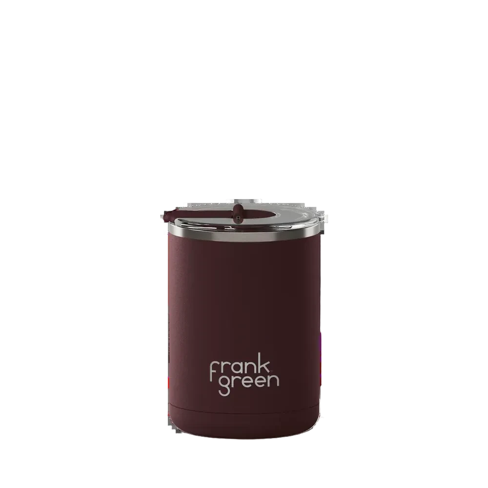 Ceramic Coffee Cup 12oz/355ml with Hinged Lid - Chocolate