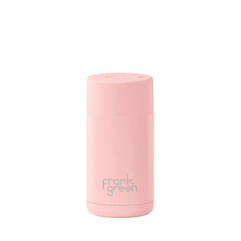 Ceramic Reusable Cup 12oz/355ml Push Button Lid - Blushed