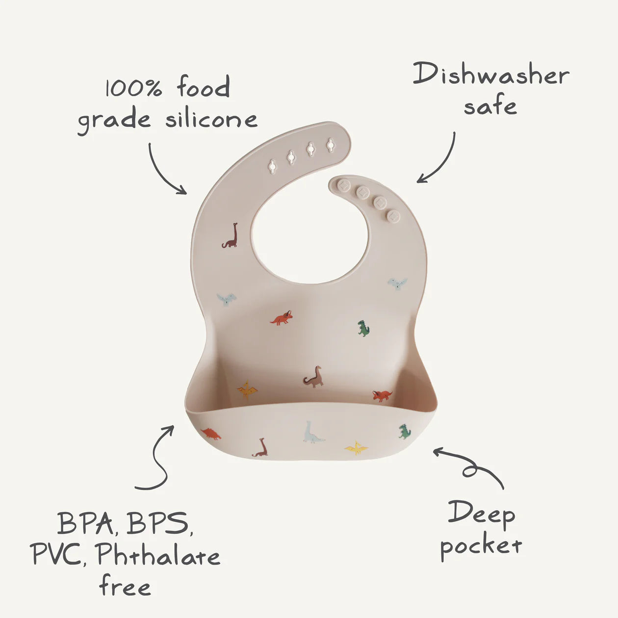 Silicone Baby Bib - Boats