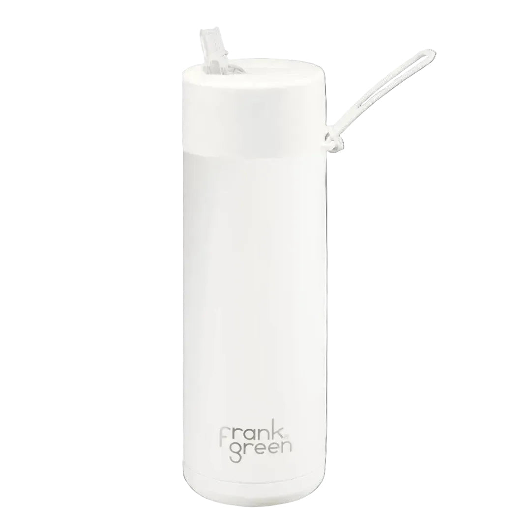 Ceramic Reusable 20oz/595ml Bottle with Straw Lid - Cloud