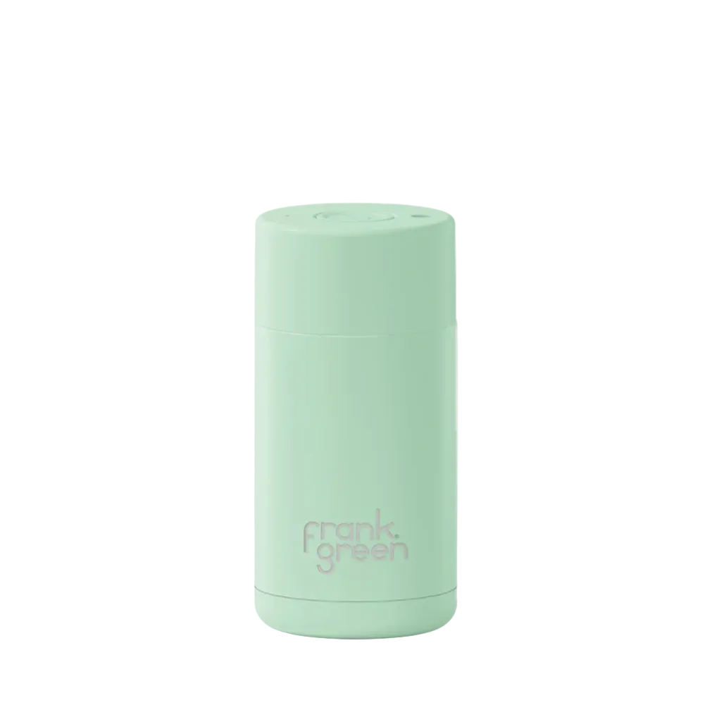 Ceramic Reusable Cup 12oz/355ml Push Button Lid - Mint Gelato