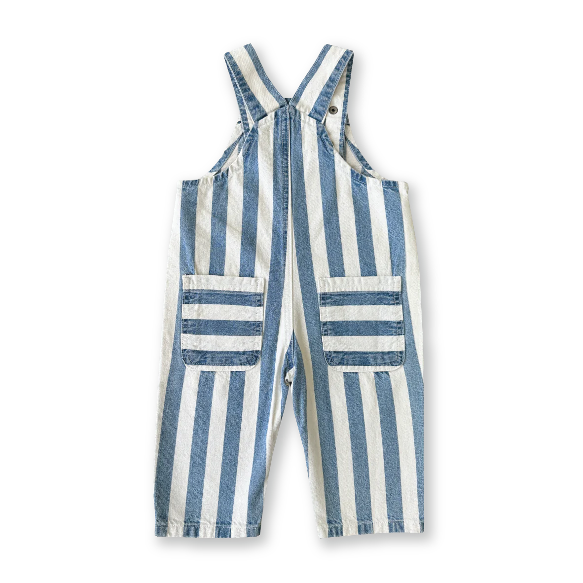 DENIM STRIPE OVERALLS