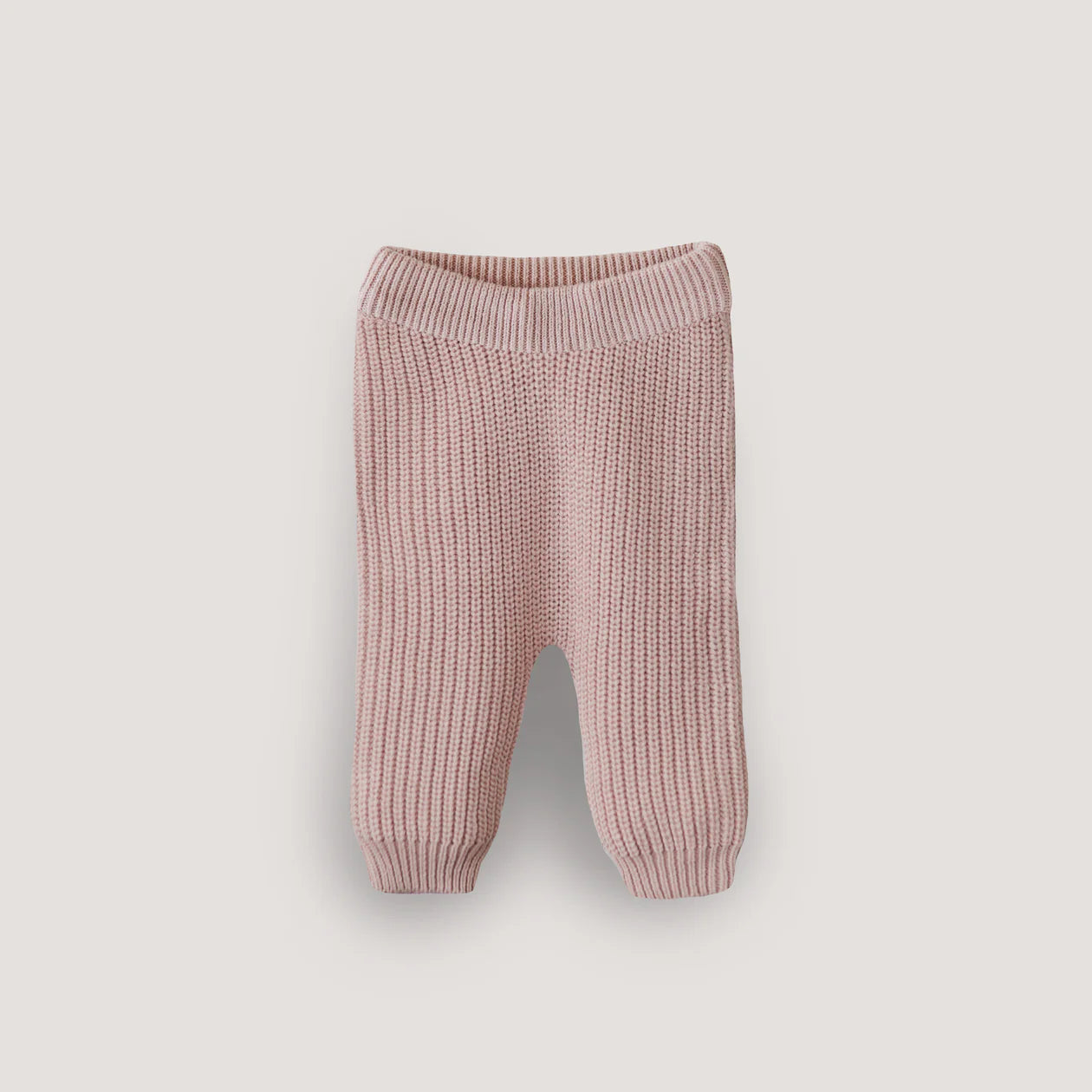 Chunky Knit Pants - Blush