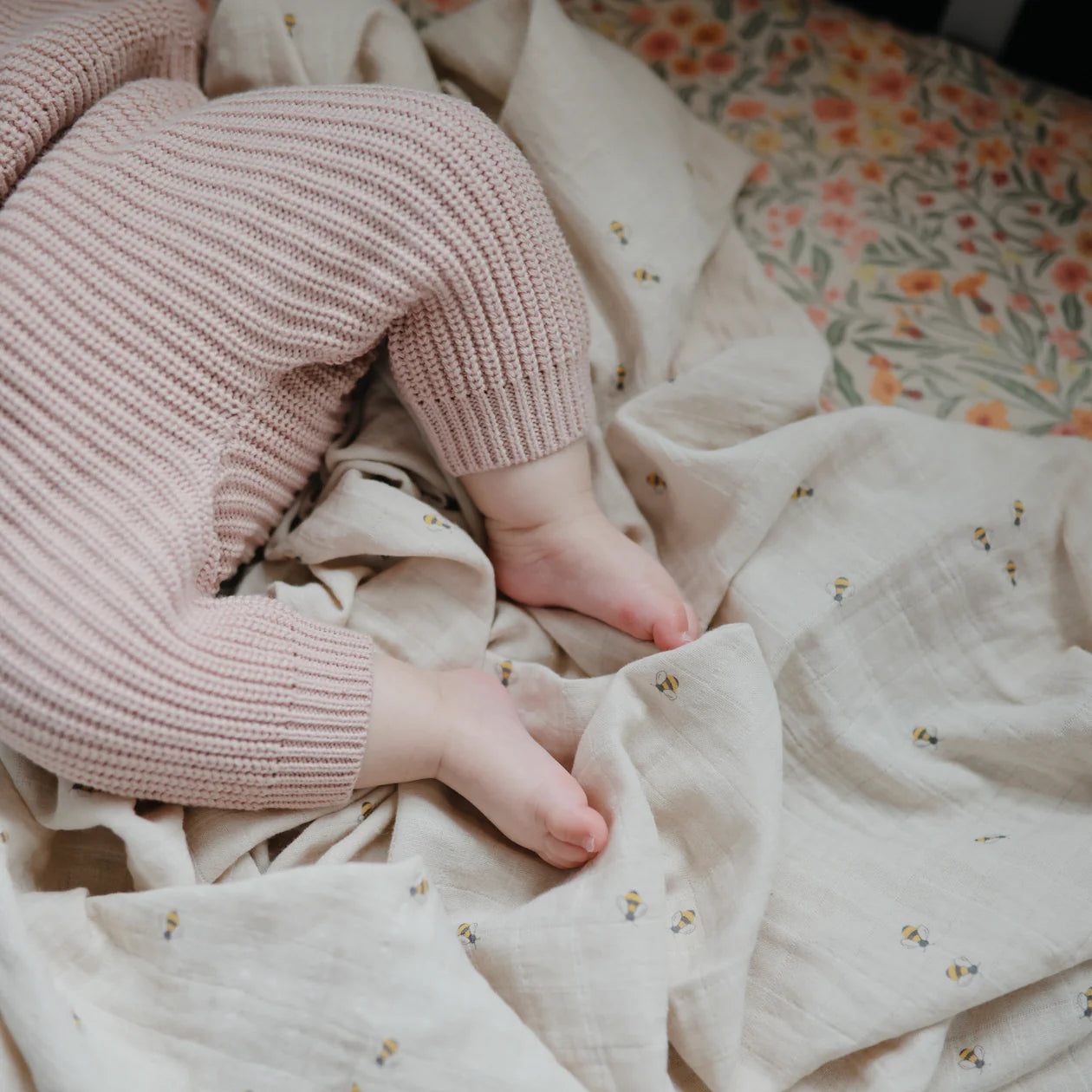 Chunky Knit Pants - Blush